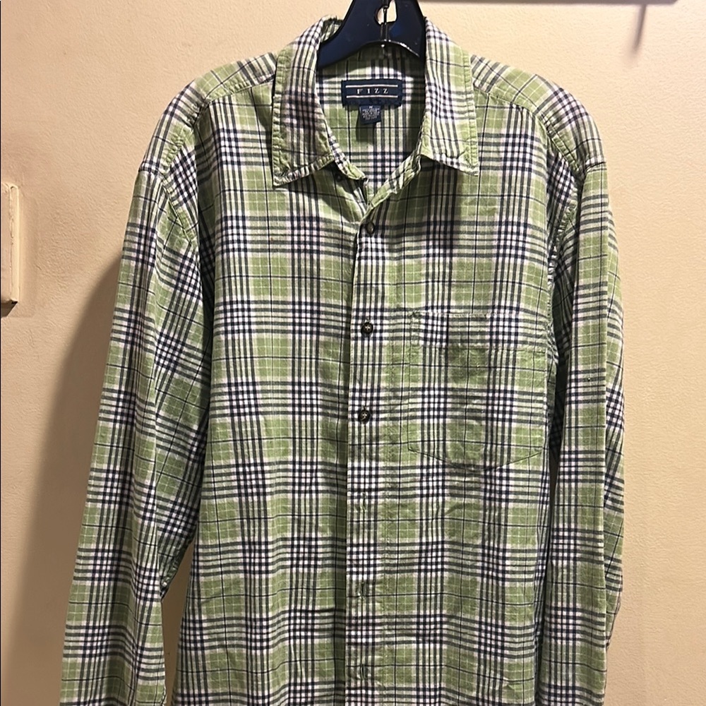Green and Black Casual Button Down Shirt with Modern Style